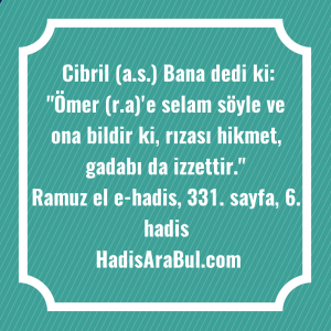   Cibril (a.s.) Bana dedi ki: ... hadisi