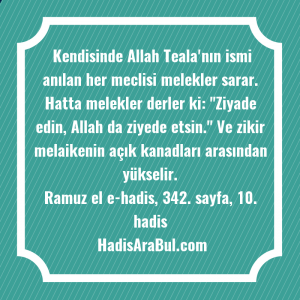   Kendisinde Allah Teala'nın ismi anılan ... ile başlayan hadis