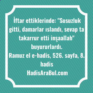   İftar ettiklerinde: 